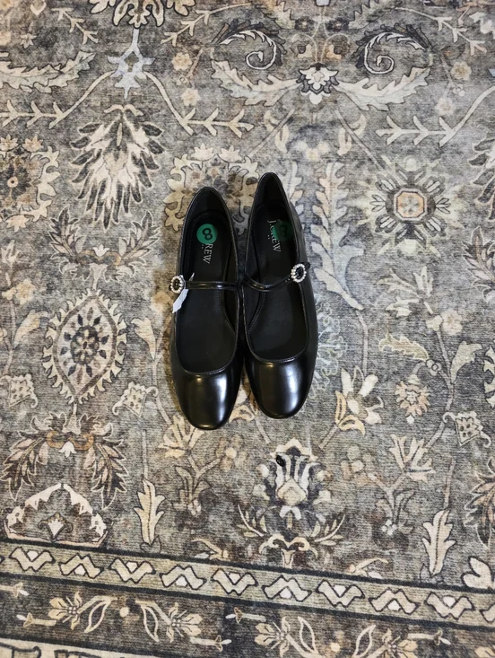 NWT J. Crew Classic Black Mary Jane Flats - Picture 2 of 5